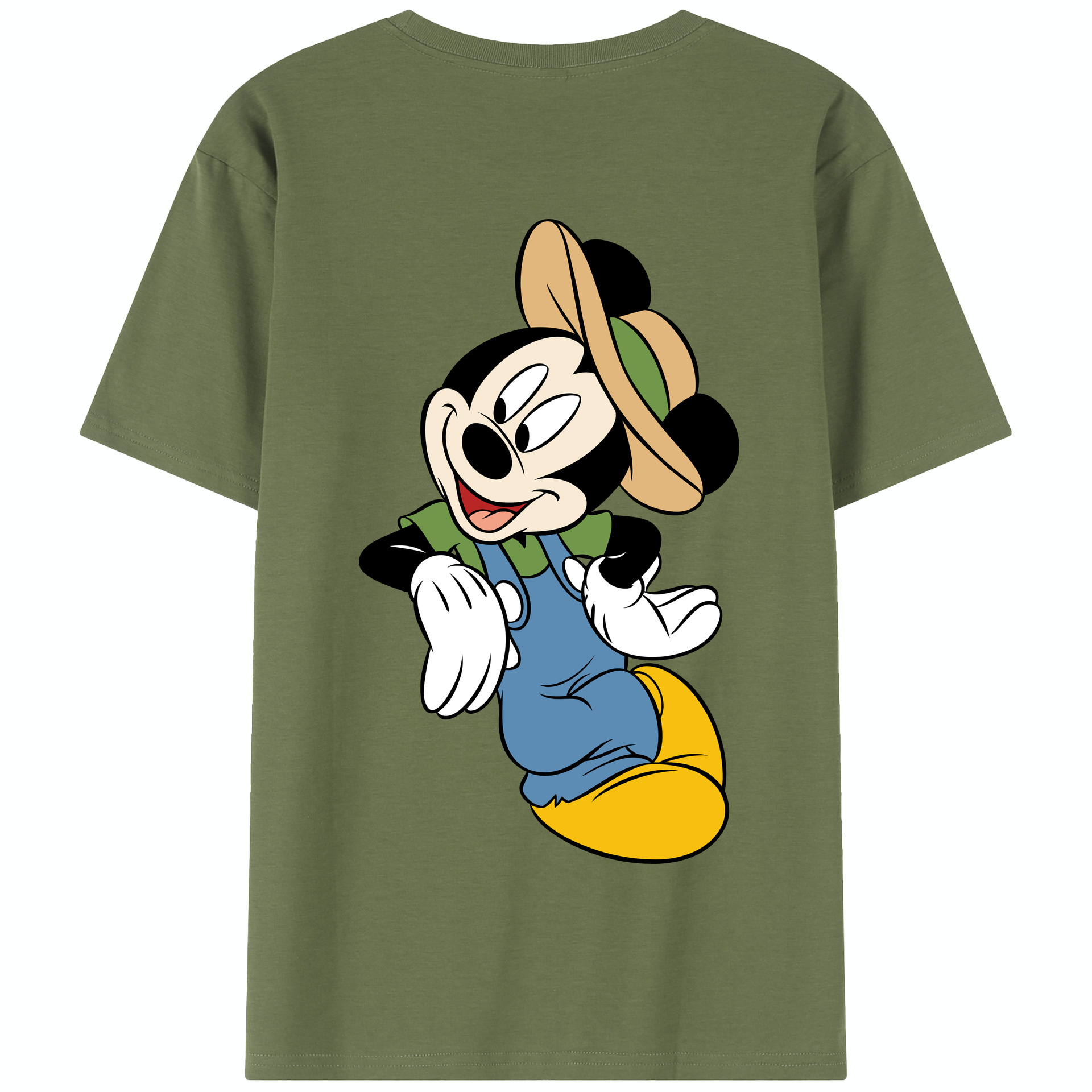 （画像用） ミッキーマウス Mickey Mouse 綿100％半袖Tシャツ（背面プリント）